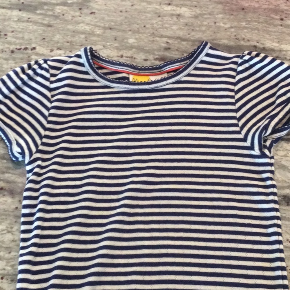 Navy blue striped top